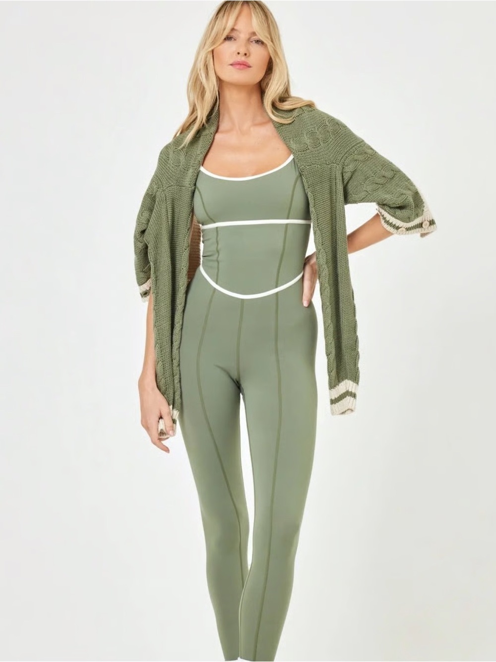 L*Space Ace Jumpsuit in Fairway Green xs